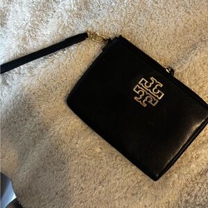 Tory Burch Black Leather Clutch Bag